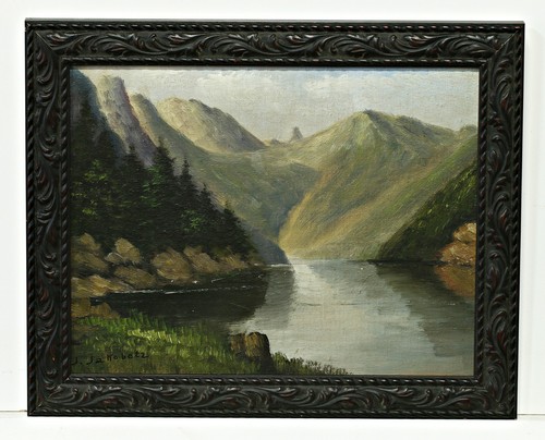 Jakobetz paesaggio olio - paesaggio, su
