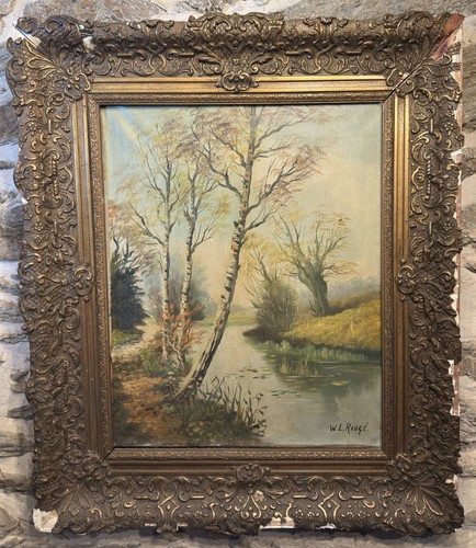 Paesaggio sul fiume - sul, con