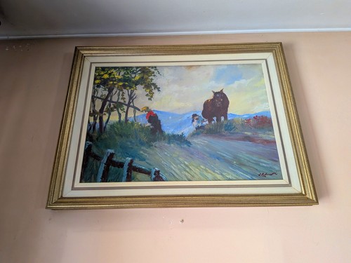 Paesaggio con toro - con,