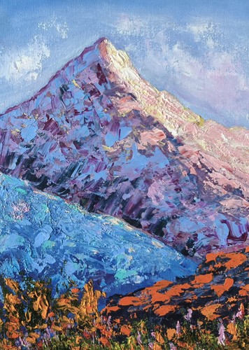 Paesaggio montagna dipinto - montagna,