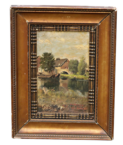 Paesaggio fluviale con mühle - con,