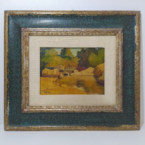Quadro paesaggio fluviale - quadro,