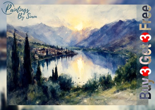Stampa lago italiano - stampa,