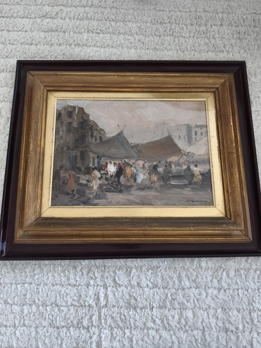 Dipinto olio tavola - dipinto, a