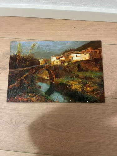 Dipinto olio faesite - su,