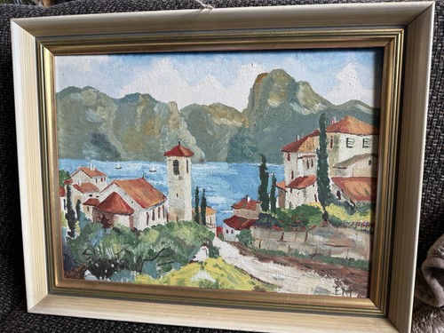 Dipinto olio firmato - , paesaggio
