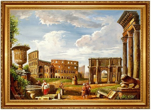 Quadro olio colosseo giovanni - quadro,