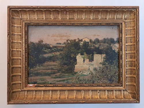 Paesaggio rurale olio su - rurale,,