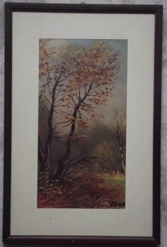 Vintage paesaggio bosco - bosco, in