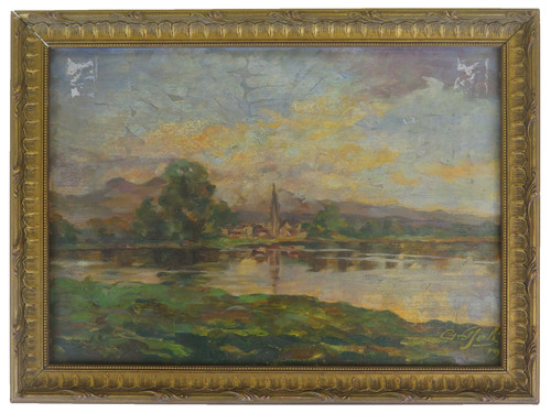 Quadro olio tavola - quadro,