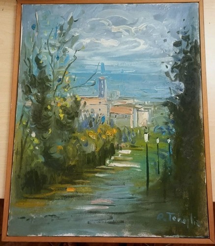 Dipinto olio paesaggio mare - dipinto,