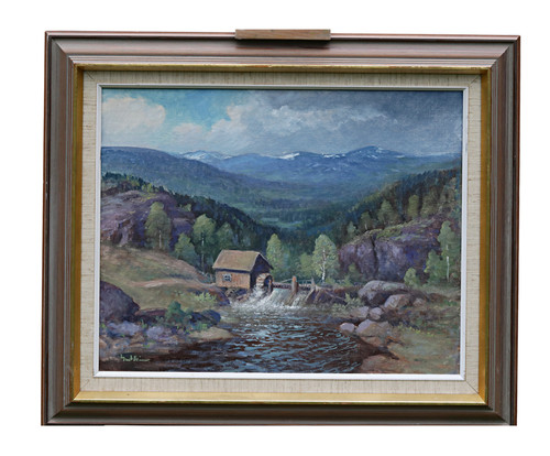 Quadro olio paesaggio - olio, montano