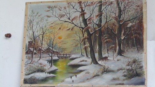 R753 dipinto quadro olio - dipinto,