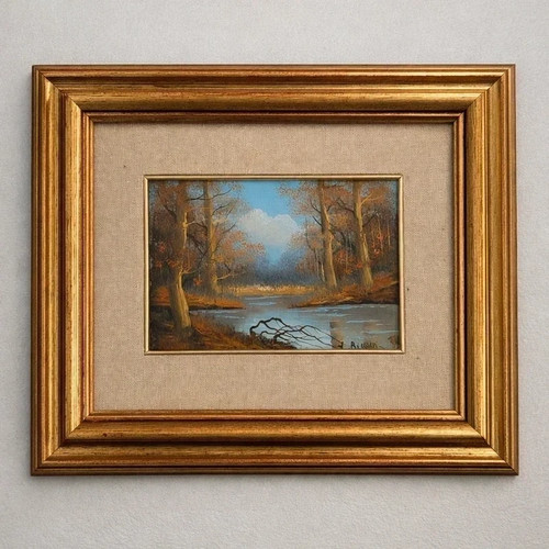 Quadro paesaggio firmato - , l