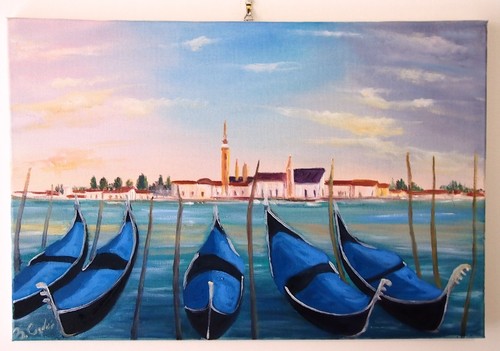 Quadro moderno paesaggio olio - quadro,