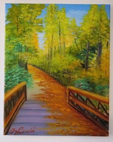 Quadro moderno paesaggio olio - quadro,