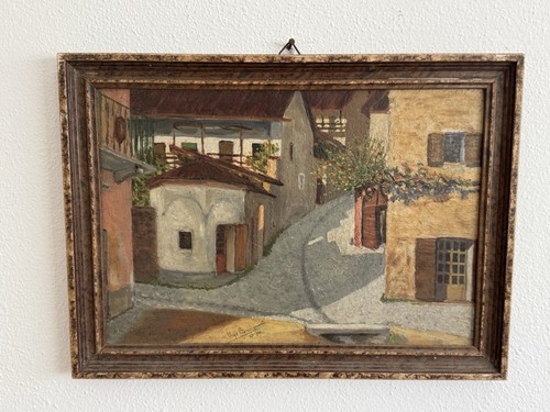 Dipinto olio tavola firma - dipinto,