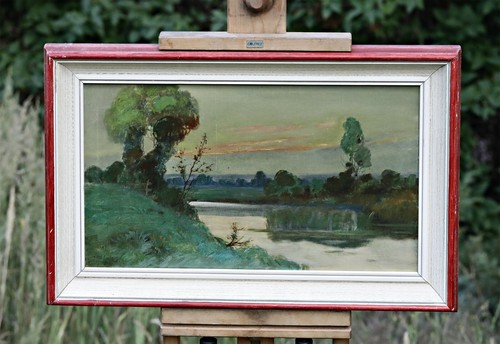 Paesaggio fiume olio - olio, su