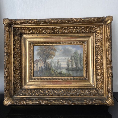 Quadro xix olio pannello - quadro,