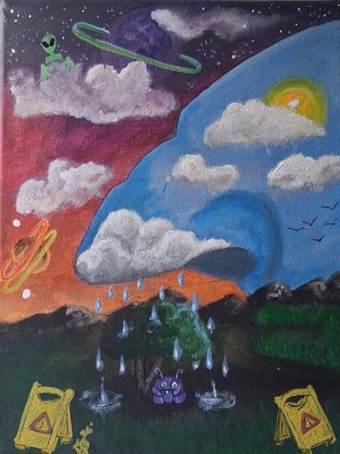 Quadro acrilico originale - , su