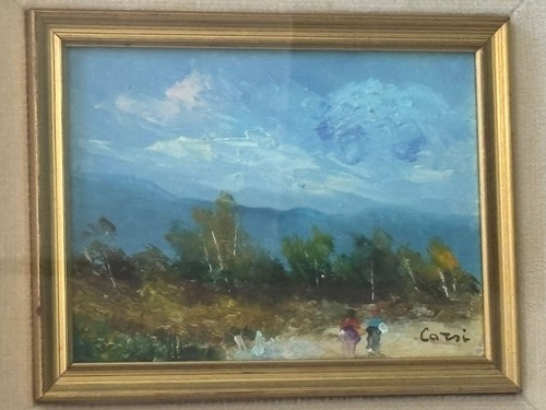 Dipinto olio firmato - olio,