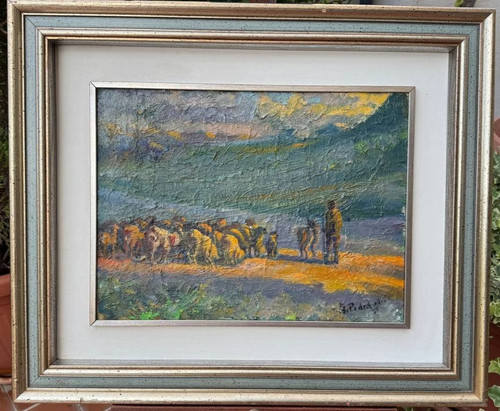 Dipinto olio tela aurelio - su,