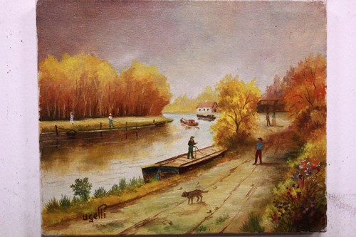 Bel dipinto quadro paesaggio - dipinto,