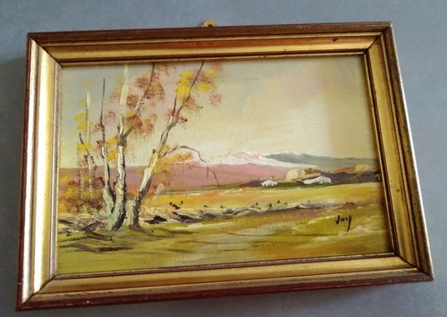 Dipinto olio cartone - su,